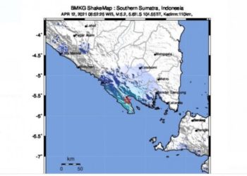 Lampung diguncang gempa magnitudo 5,2