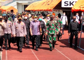 Menteri Kesehatan (Menkes) Budi Gunadi Sadikin di Stadion Gelora Bandung Lautan Api (GBLA) Bandung, Kamis, 17 Juni 2021. Medcom.id/ Roni Kurniawan