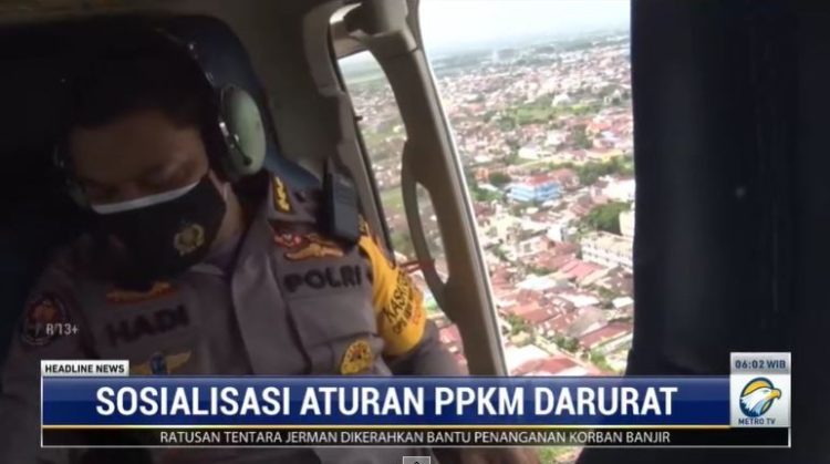 Polda Sumut Lakukan Serangan Udara agar Warga Patuh PPKM Darurat