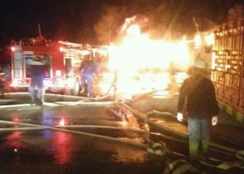 Kapal Milik PT ISAB Terbakar di Panjang