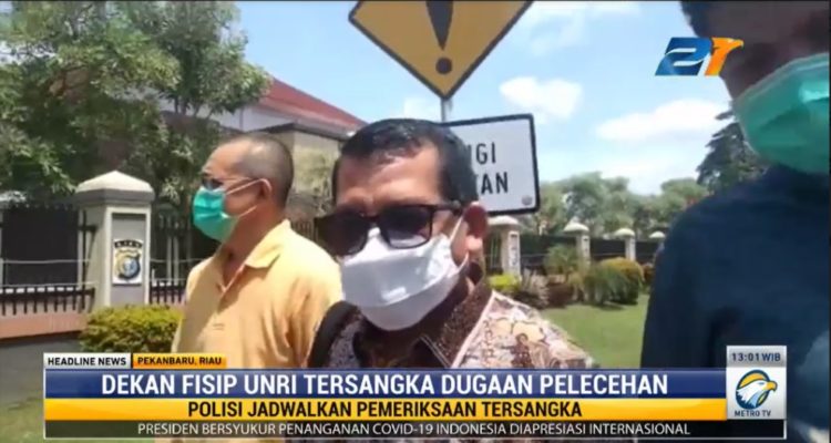 Periksa 18 Saksi, Polisi Tetapkan Dekan Unri Jadi Tersangka Kasus Cabul