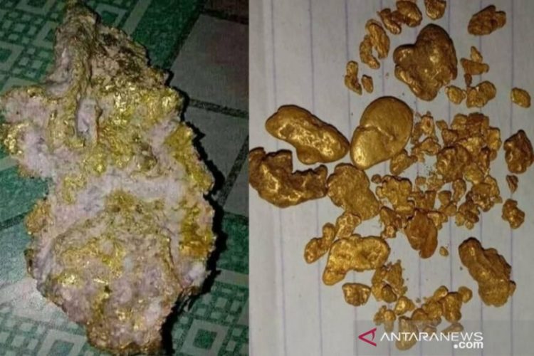 Penemuan Bongkahan Emas di Sungai Are OKU Sumsel Bikin Heboh