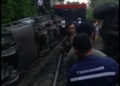 Ditabrak Truk Tangki, Kereta Pengangkut Batu Bara Terguling