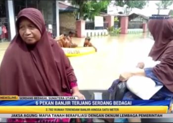 Enam Pekan, Banjir di Serdang Bedagai Belum Surut