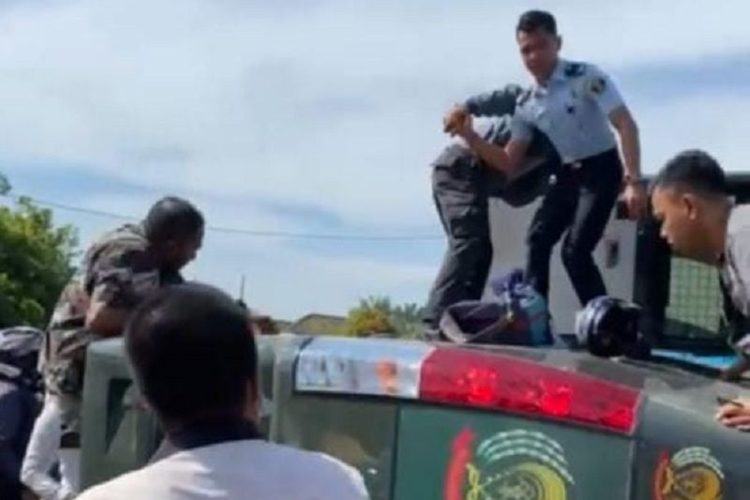 Mobil Lapas Perempuan Alami Kecelakaan Lalu Lintas di Muarojambi