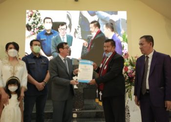 Kemekumham Rayakan Natal dan Resmikan Gereja di Medan