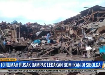 Ledakan di Gudang Nelayan Rusak 10 Rumah di Sibolga