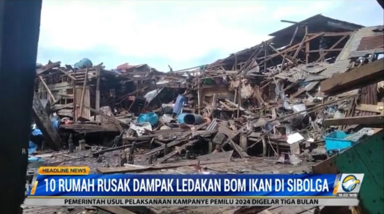Ledakan di Gudang Nelayan Rusak 10 Rumah di Sibolga