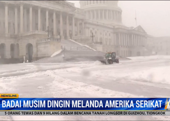 Badai Musim Dingin Landa Amerika Serikat