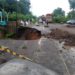 Jalan Lintas Tengah Sumatera di Muara Enim Ambles