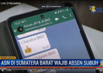 ASN di Sumbar Wajib Absen Subuh Via Ponsel