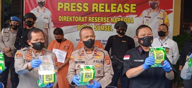 Ditresnarkoba Sumsel Gagalkan Penyelundupan 16 Kg Sabu Asal Aceh