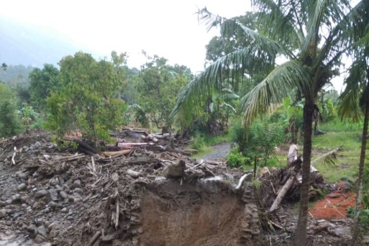 Dua Jembatan di Kajai Pasaman Barat Hanyut Akibat Sungai Meluap