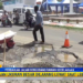 Polres Tambal Jalan Berlubang di Bengkul