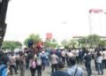 Ribuan Mahasiswa Sumsel Demo Penundaan Pemilu dan Kenaikan Harga Sembako