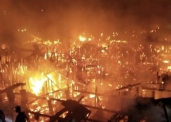 31 Rumah Kampung Nelayan di Banyuasin Ludes Dilalap Api