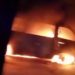 Minibus Terbakar di KM 18 JTTS Lampung