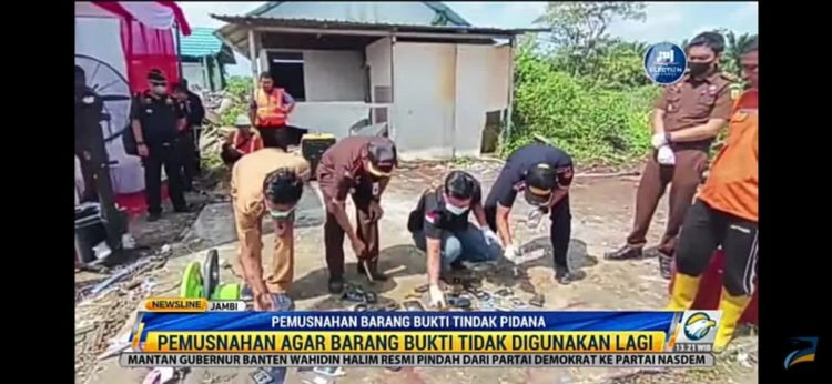 Kejari Jambi Musnahkan Barang Bukti Narkoba