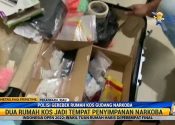 Rumah Indekost di Riau Jadi Gudang Penyimpanan Narkoba