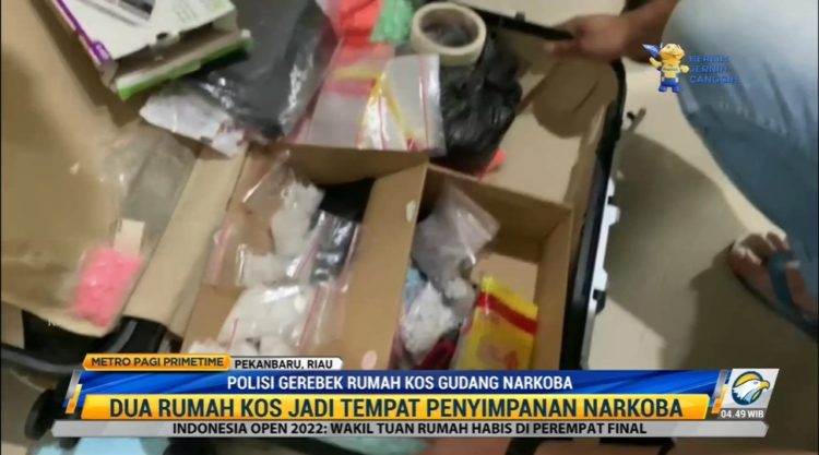 Rumah Indekost di Riau Jadi Gudang Penyimpanan Narkoba