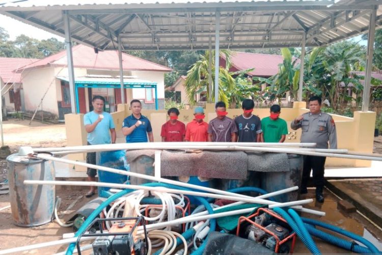 Polres Bangka Barat Amankan Lima Penambang Ilegal