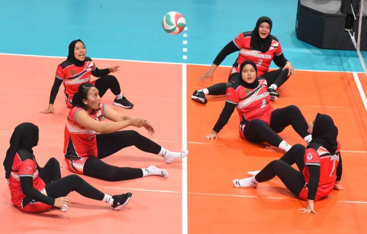 Tim Voli Duduk Putri Indonesia Menang Mudah atas Kamboja