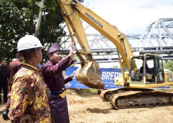 Groundbreaking Pembangunan Jembatan Enim I Dimulai