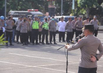 Sambut Perayaan Imlek, Polresta Bandar Lampung Gelar Apel Siaga