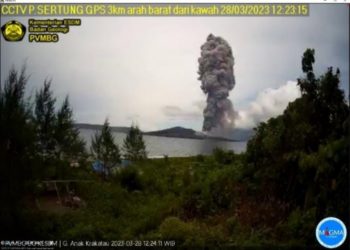 Gunung Anak Krakatau Erupsi Ketinggian Letusan Capai 2.000 Meter