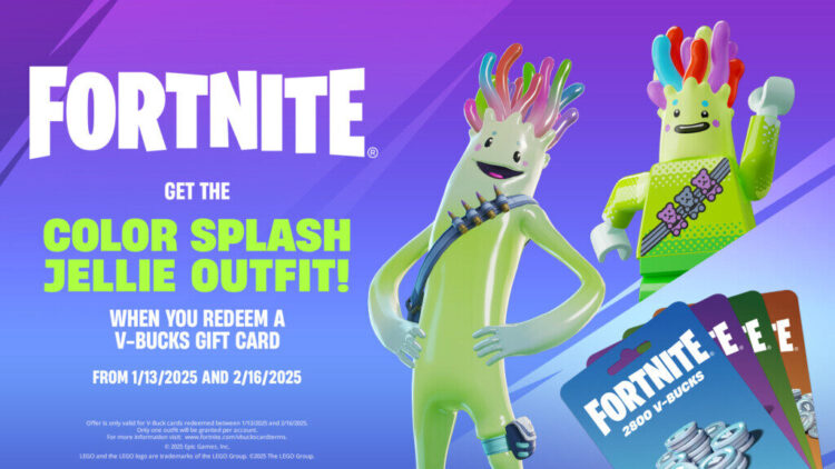 Promo Eksklusif Fortnite: Dapatkan Outfit Color Splash Jellie Gratis dengan Kartu V-Bucks